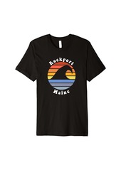 ME Wave in Rockport Maine Vacation Beach Souvenir Premium T-Shirt