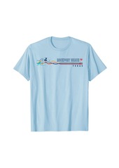 Retro Rockport Beach Texas Men Women Surfboarder T-Shirt