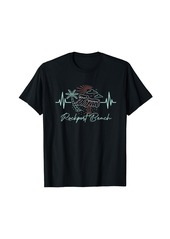 Rockport Beach Texas Heartbeat Surfboarder T-Shirt