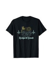 Rockport Beach Texas Heartbeat Surfing Surfer T-Shirt