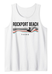 Rockport Beach Texas Surfboard Navy Tank Top