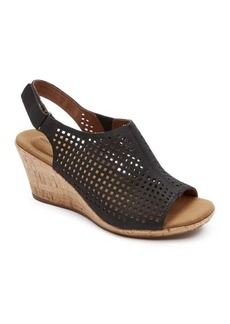 Rockport Briah Perforated Wedge Sandal - Wide Width Available