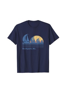 Rockport ME Sailboat T-Shirt Vintage 80s Sunset Tee