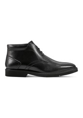 Rockport Men's Flynn Lace-Up Almond Toe Casual Boots - Black Leather