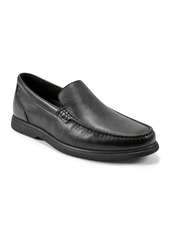 Rockport Men's Jensen Casual Slip-On Round Toe Loafers - Black Leather