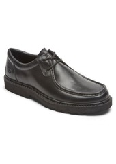 Rockport Peirson Moc Toe Derby in Black Brush Off Leather at Nordstrom