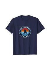 Rockport Texas TX Vintage Sailboat Retro 70s T-Shirt