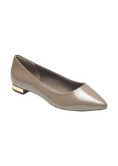 Rockport 'Total Motion - Adelyn' Ballet Flat in Taupe Grey Pearl Patent at Nordstrom