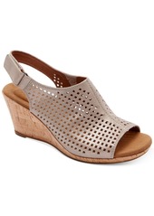 Rockport Women's Briah Perf Sling Wedge Sandals - Taupe