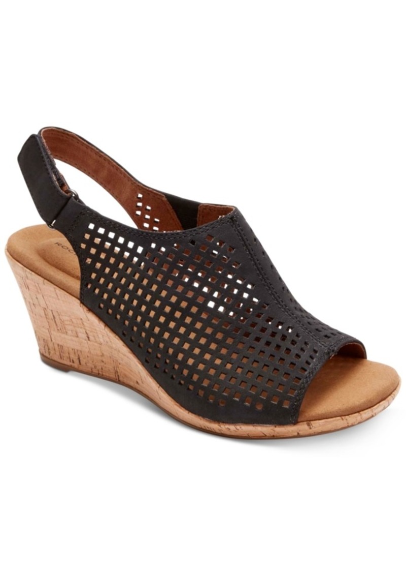 Rockport Rockport Women's Briah Perforated Slingback Wedges Women's ...