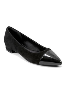 Rockport Women's Kenzie Total Motion Pointy Toe Dress Flats - Black Suede Multi