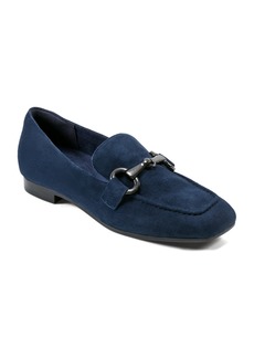 Rockport Women's Polly Slip-On Square Toe Dress Loafers - Navy Suede