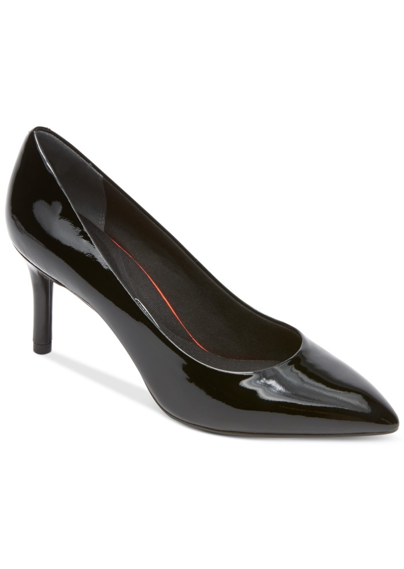 Rockport Women's Total Motion 75 Mm Pth Plain Pumps - Black Patent