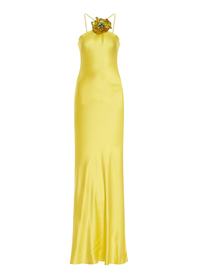 Rodarte - Exclusive Bead-Embellished Silk Maxi Dress - Yellow - US 2 - Moda Operandi