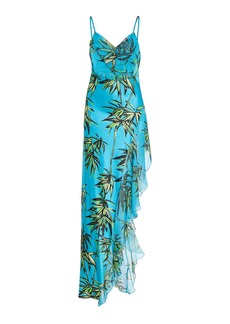 Rodarte - Exclusive Printed Silk Midi Dress - Multi - US 4 - Moda Operandi