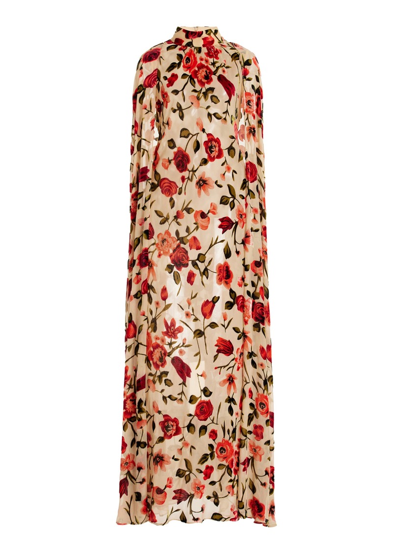 Rodarte - Floral Velvet Devore Gown - Floral - US 2 - Moda Operandi