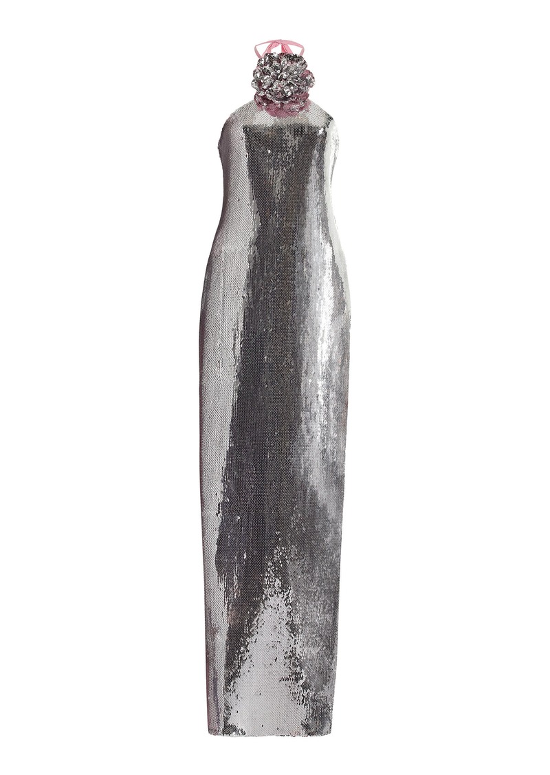 Rodarte - Sequined Gown - Silver - US 8 - Moda Operandi