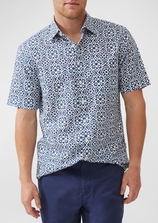 Rodd & Gunn Men's Becksley Geometric-Print Short-Sleeve Shirt