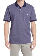 Rodd & Gunn Staveley Cotton Jacquard Polo in Eclipse at Nordstrom