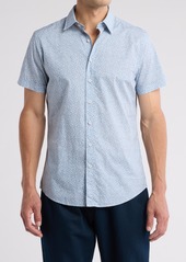 Rodd & Gunn Harper Short Sleeve Cotton Button-Up Shirt in Blue at Nordstrom Rack