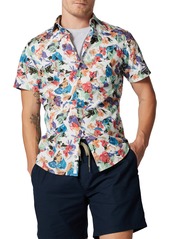 Rodd & Gunn Upper Charlton Floral Short Sleeve Button-Up Shirt in Botanical at Nordstrom Rack