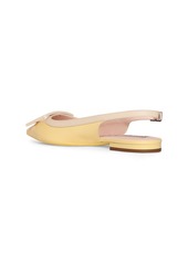 Roger Vivier 10mm Gommettine Leather Slingback Flats