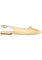 Roger Vivier 10mm Gommettine Leather Slingback Flats