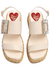 Roger Vivier 60mm Summer Strass Leather Wedges