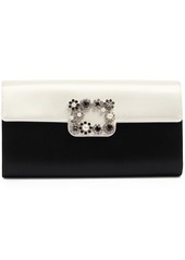 Roger Vivier Envelope Flower Buckle Clutch