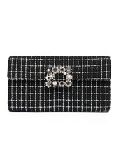 Roger Vivier Envelope Flower Buckle Clutch