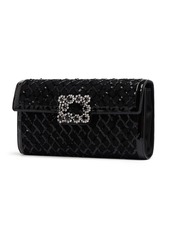 Roger Vivier Envelope Flower Buckle Clutch