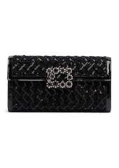 Roger Vivier Envelope Flower Buckle Clutch