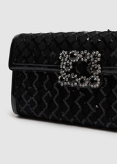 Roger Vivier Envelope Flower Buckle Clutch