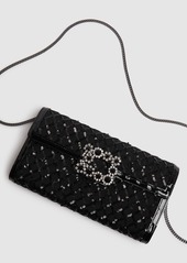 Roger Vivier Envelope Flower Buckle Clutch