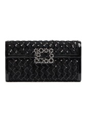 Roger Vivier Envelope Flower Buckle Clutch