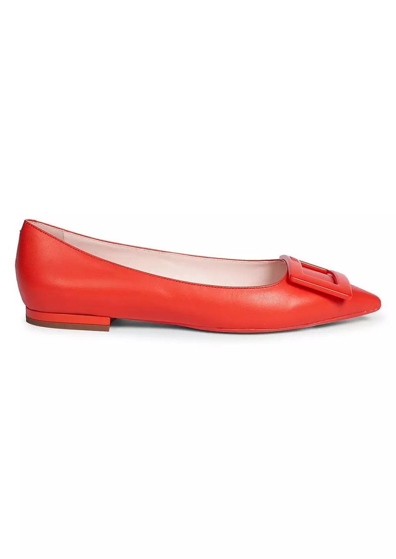 Roger Vivier Gommettine Leather Ballerina Flats