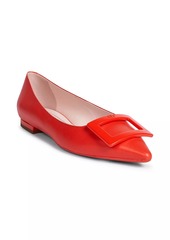 Roger Vivier Gommettine Leather Ballerina Flats