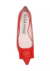 Roger Vivier Gommettine Leather Ballerina Flats