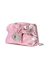 Roger Vivier Micro Rv Bouquet Draped Crystal Clutch