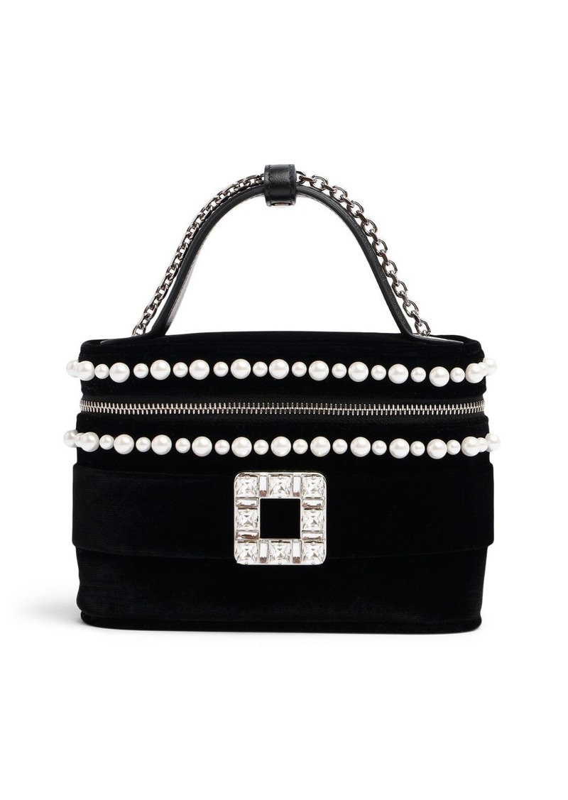 Roger Vivier Micro Vanity Embellished Top Handle Bag