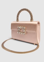 Roger Vivier Mini Flower Buckle Envelope Satin Bag