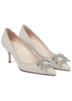Roger Vivier Piping Flower Strass tweed pumps