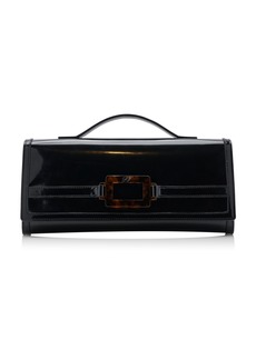 Roger Vivier - Belle Vivier Leather Clutch - Black - OS - Moda Operandi