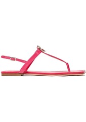 Roger Vivier - Broche embellished leather slingback sandals - Pink - EU 35
