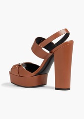 Roger Vivier - Buckle-embellished leather platform sandals - Brown - EU 39