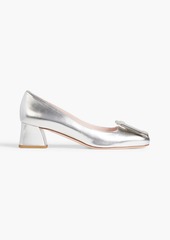 Roger Vivier - Buckle-embellished metallic leather pumps - Metallic - EU 38.5