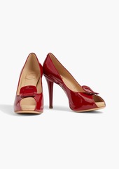 Roger Vivier - Chips buckle-embellished patent-leather pumps - Red - EU 39.5