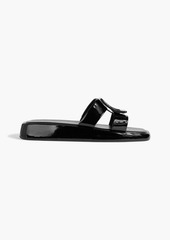 Roger Vivier - Buckle-embellished patent-leather sandals - Black - EU 34