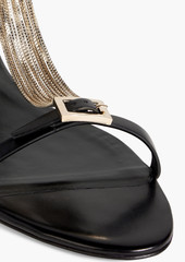 Roger Vivier - Chain-embellished leather sandals - Black - EU 40.5