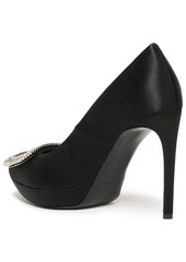 Roger Vivier - Crystal-embellished satin platform pumps - Black - EU 38.5